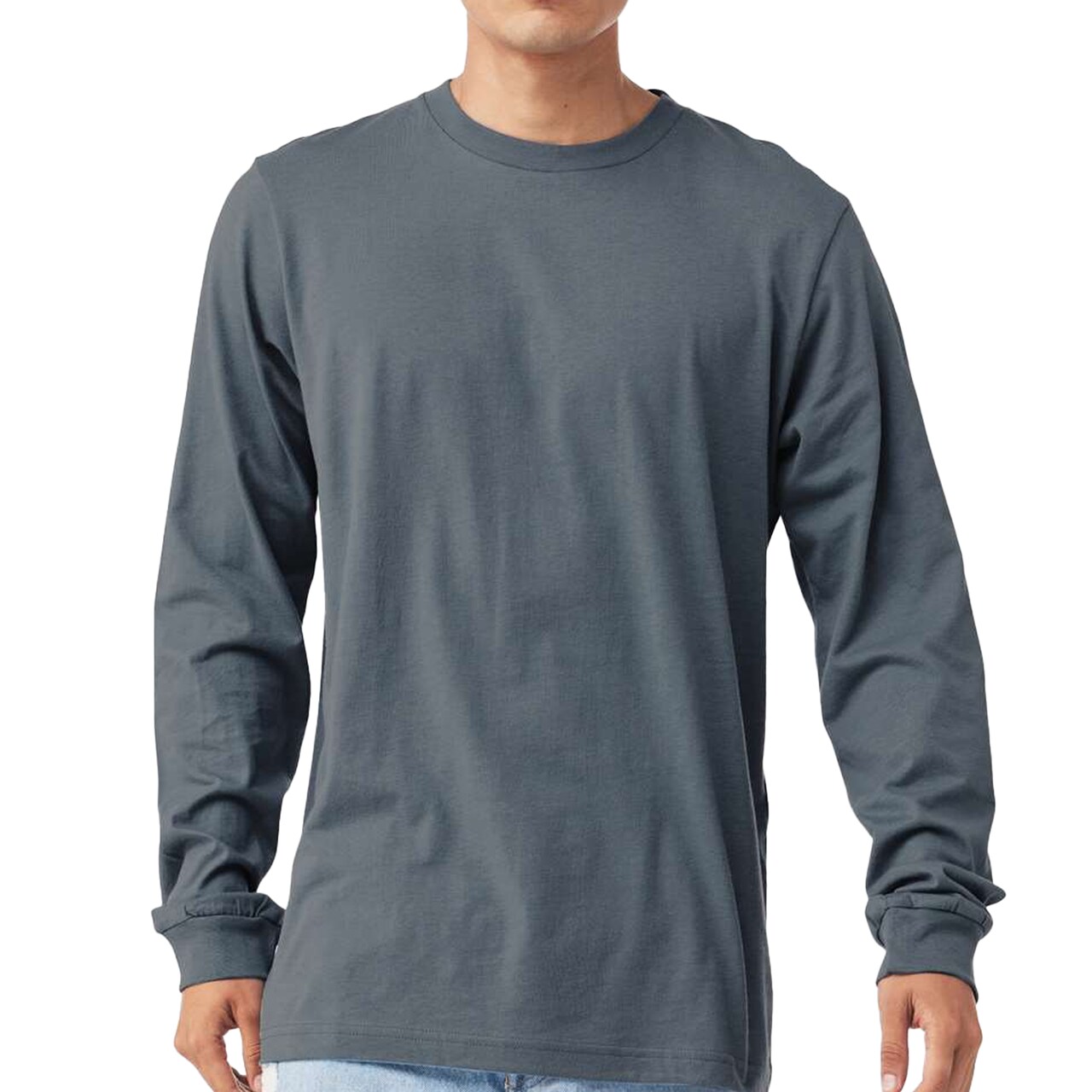 Bella + Canvas Long Sleeve T-Shirt, Men’s Heavy Cotton Jersey Tee.
